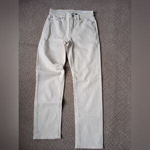 American Eagle Outfitters Cream Straight Jeans